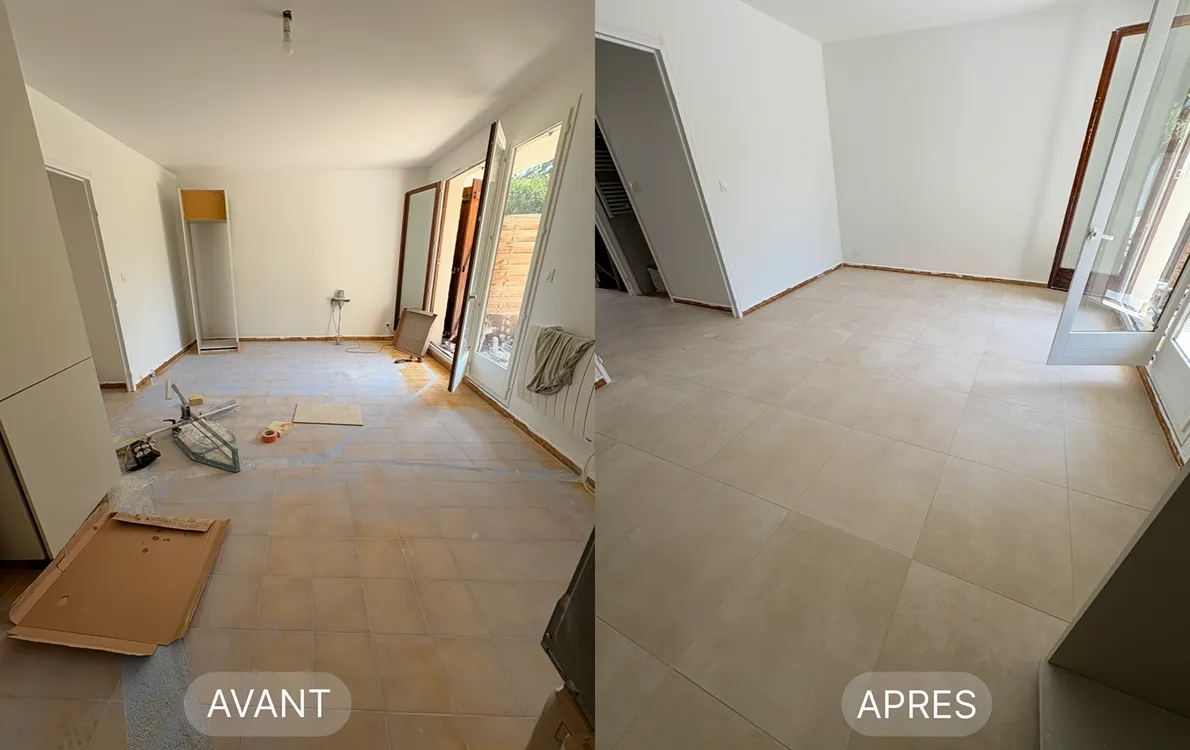 Travaux de carrelage avant après six fours les plages-1200 Travaux de carrelage avant après six fours les plages-1200