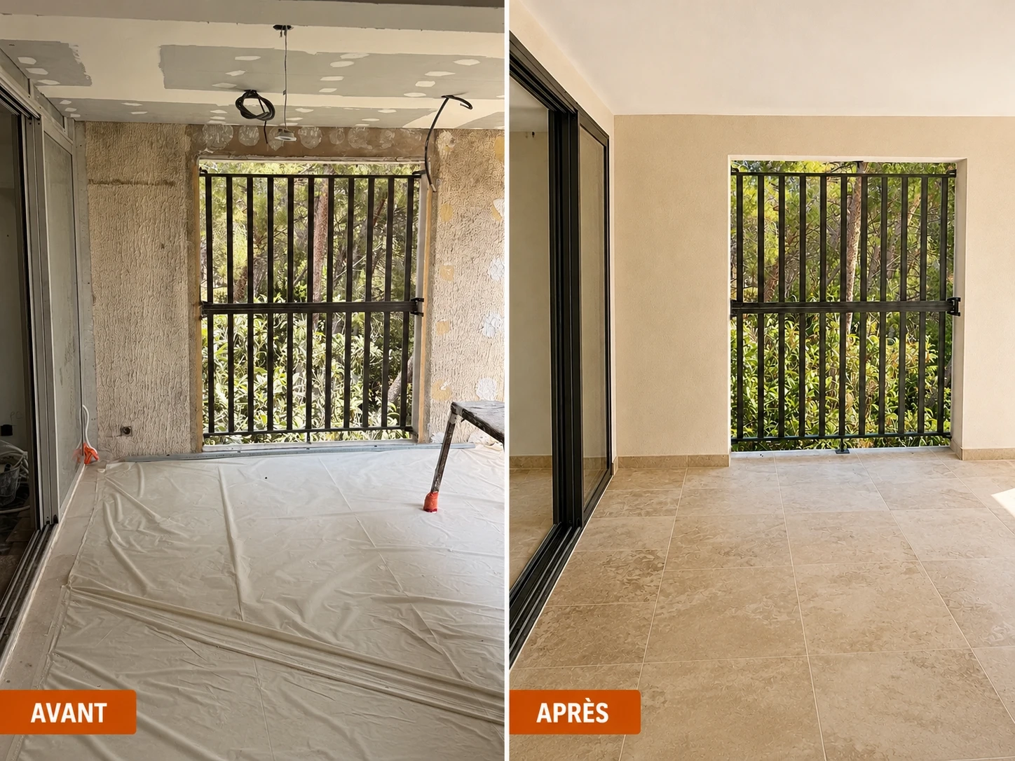 carrelage et peinture